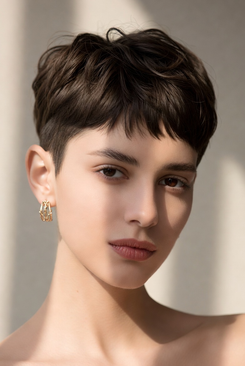 Undercut pixie haircut